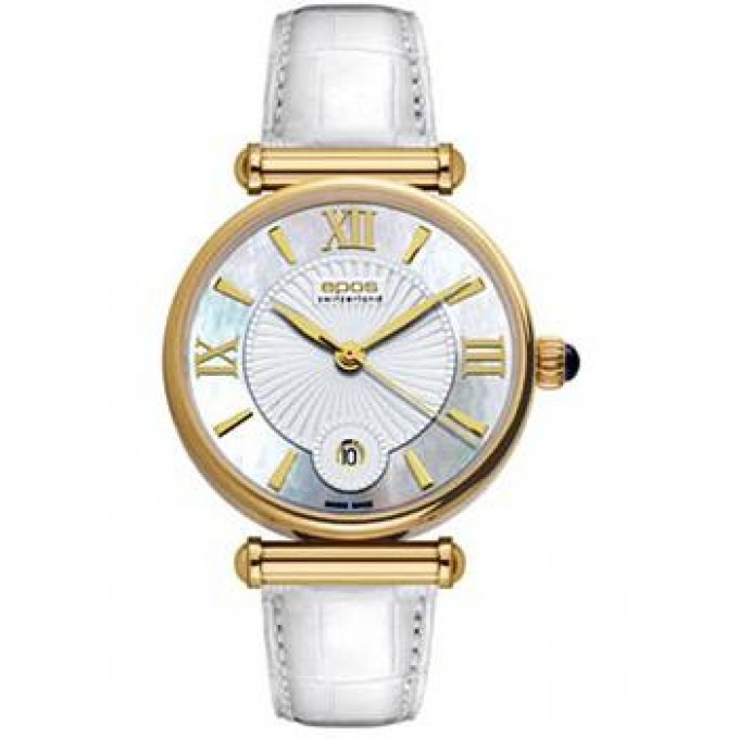 Швейцарские наручные женские часы EPOS 8000.700.22.68.10. Коллекция Quartz W141579