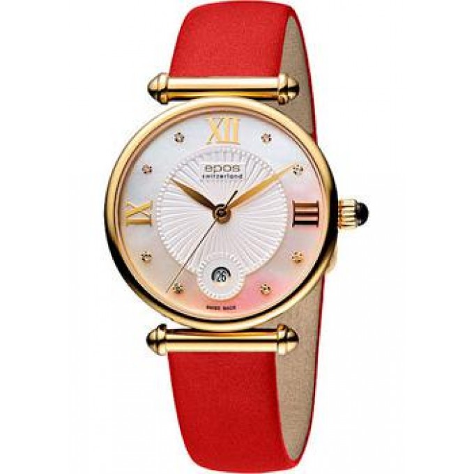 Швейцарские наручные женские часы EPOS 8000.700.22.88.88. Коллекция Quartz W179504