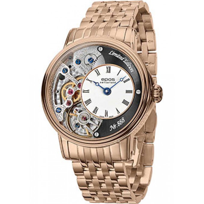 Швейцарские наручные мужские часы EPOS 3435.313.24.25.34. Коллекция Oeuvre d art W222301