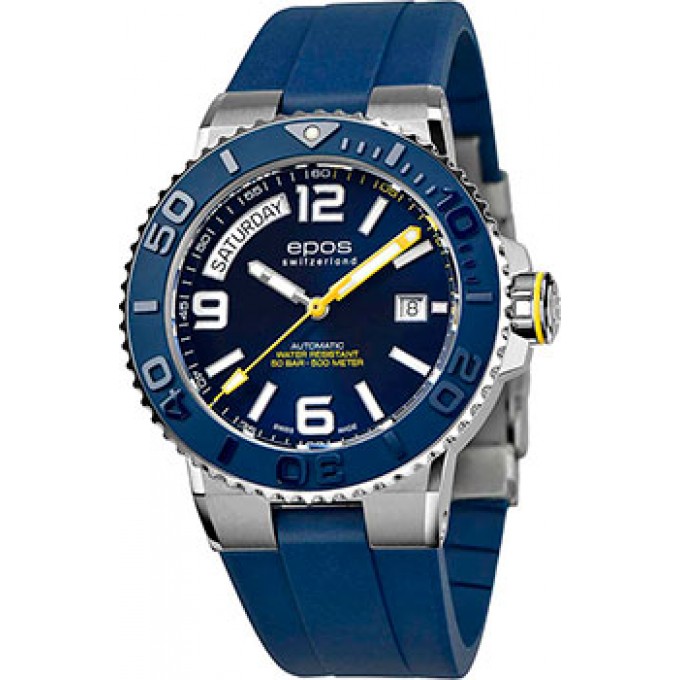 Швейцарские наручные мужские часы EPOS 3441.142.96.96.56. Коллекция Sportive W230194